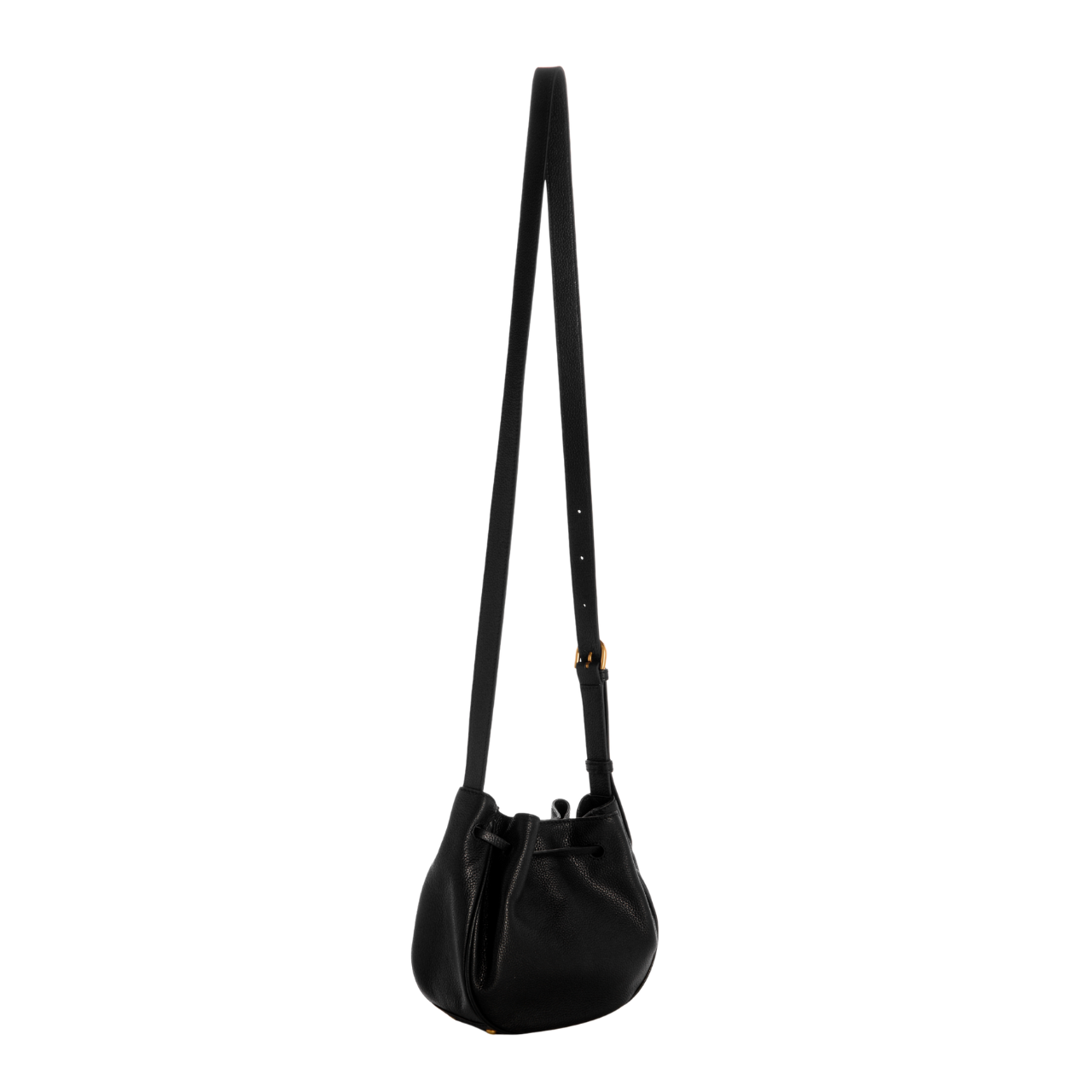River Crossbody Bag Black Leather