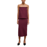 Square Slim Dress Burgundy