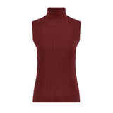 Anastasia Rib Knit Tank Maroon