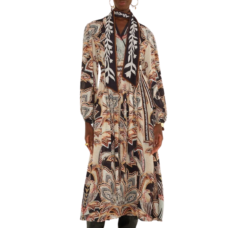 Tapestry Midi Dress Dream Cream