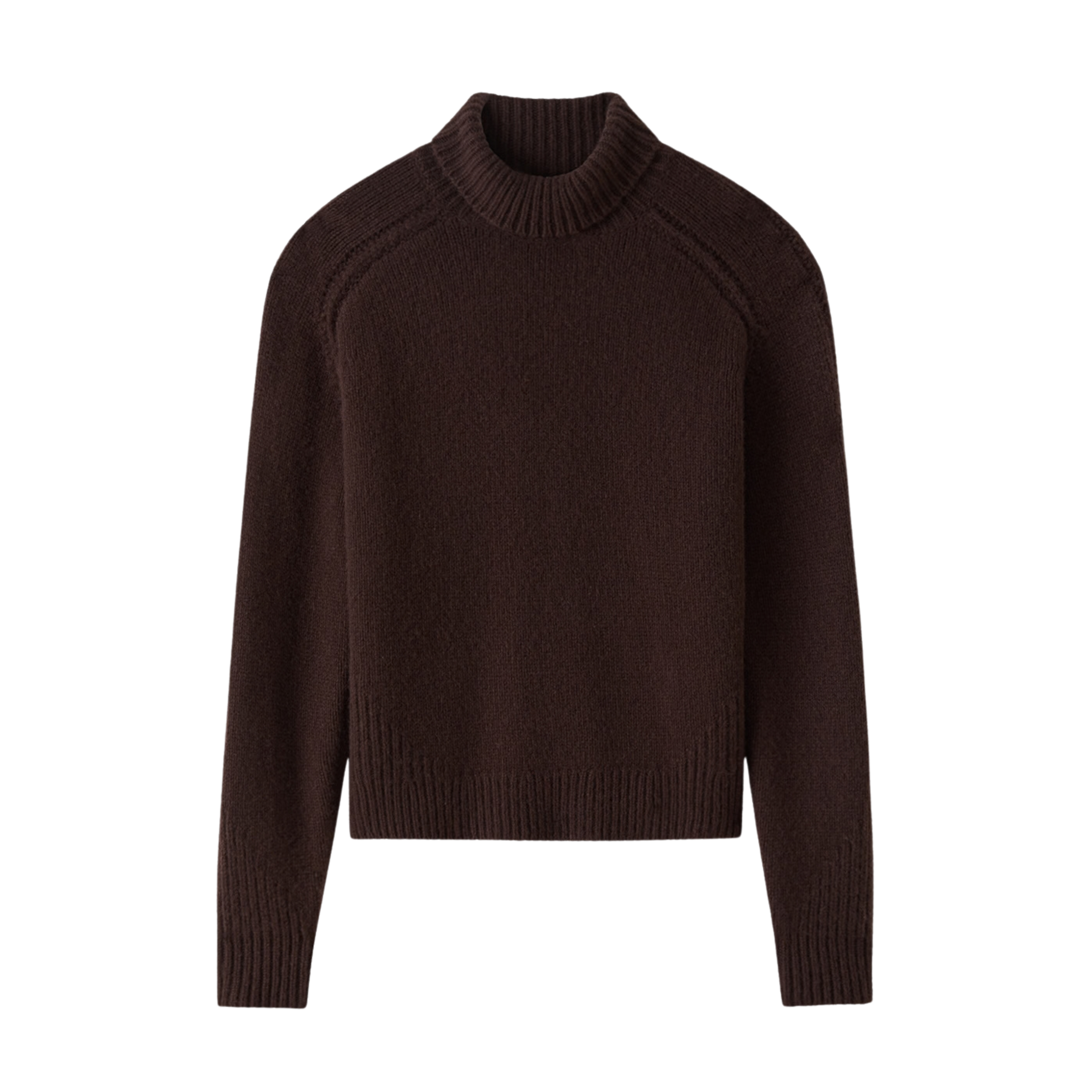 Tilly Lofty Espresso Cashmere High Neck Jumper