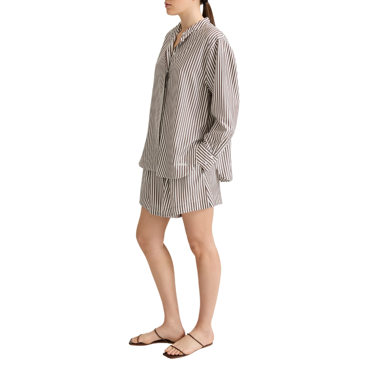 Mojo Brown Stripe Shorts