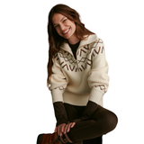 Sigrid Fairisle Half Zip Knit Grey