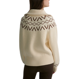 Sigrid Fairisle Half Zip Knit Grey