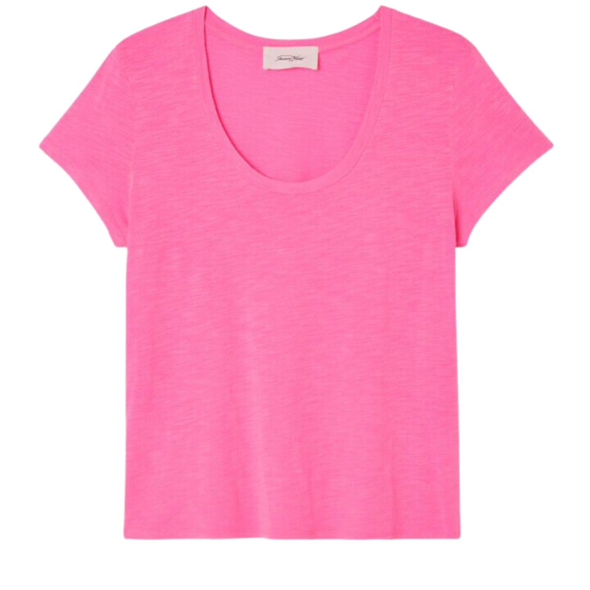 Jacksonville U-Neck Tee Rose Fluo