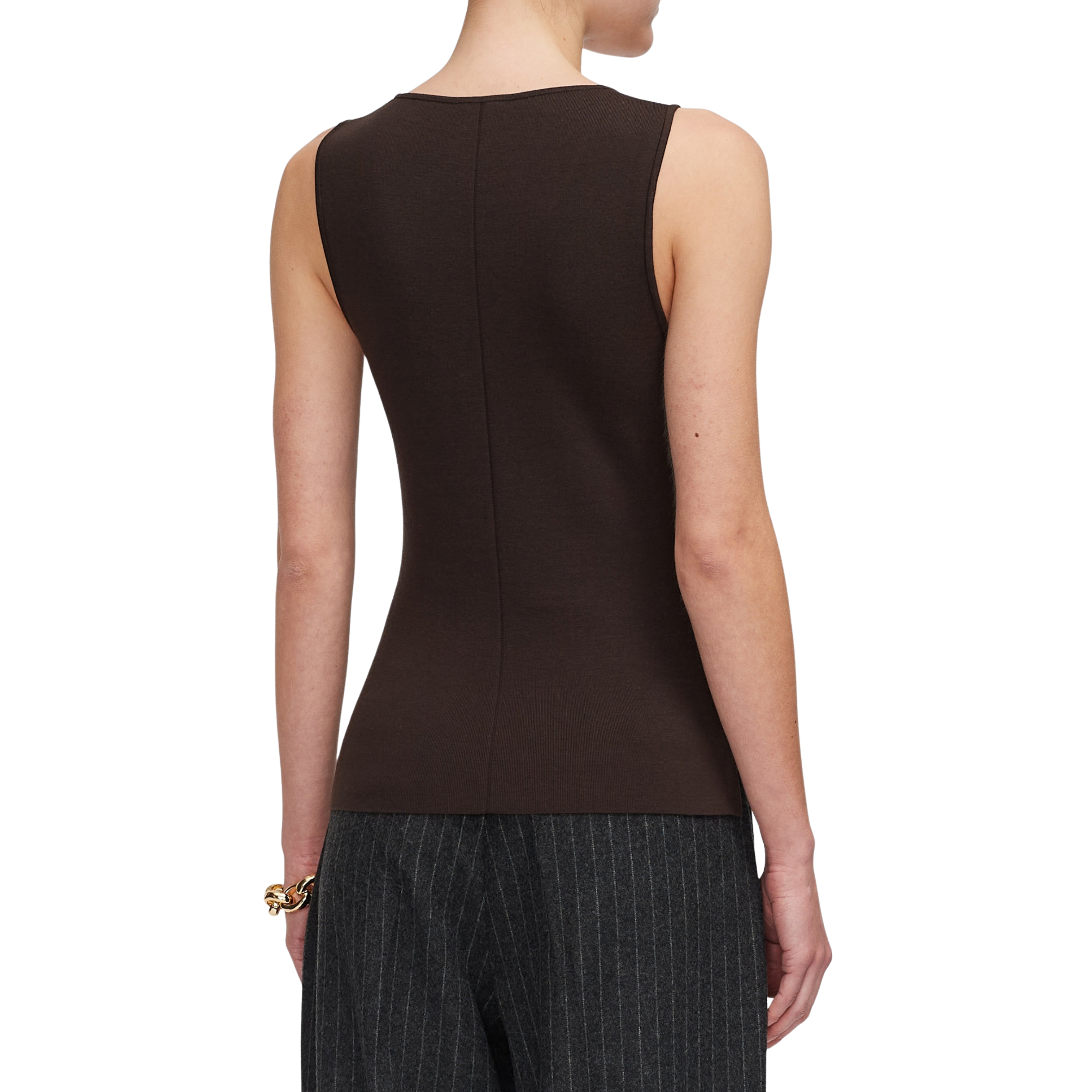 Rana Espresso Silk Stretch Tank Top