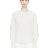 Round Neck Stitch Ivory Crew