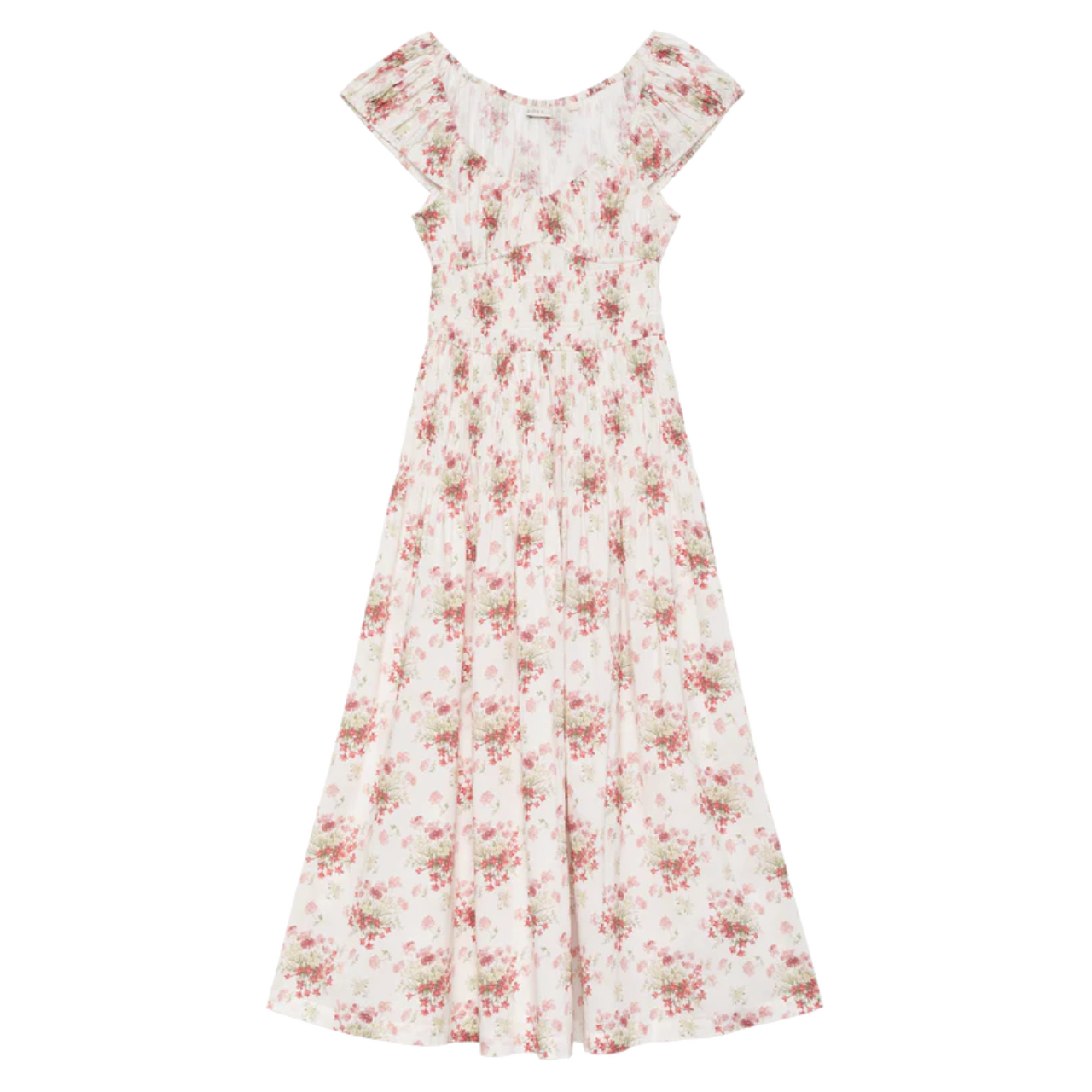 Quinette Ivory Lantana Floral Dress