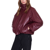 Cyrus Jacket Recycled Leather Burgundy