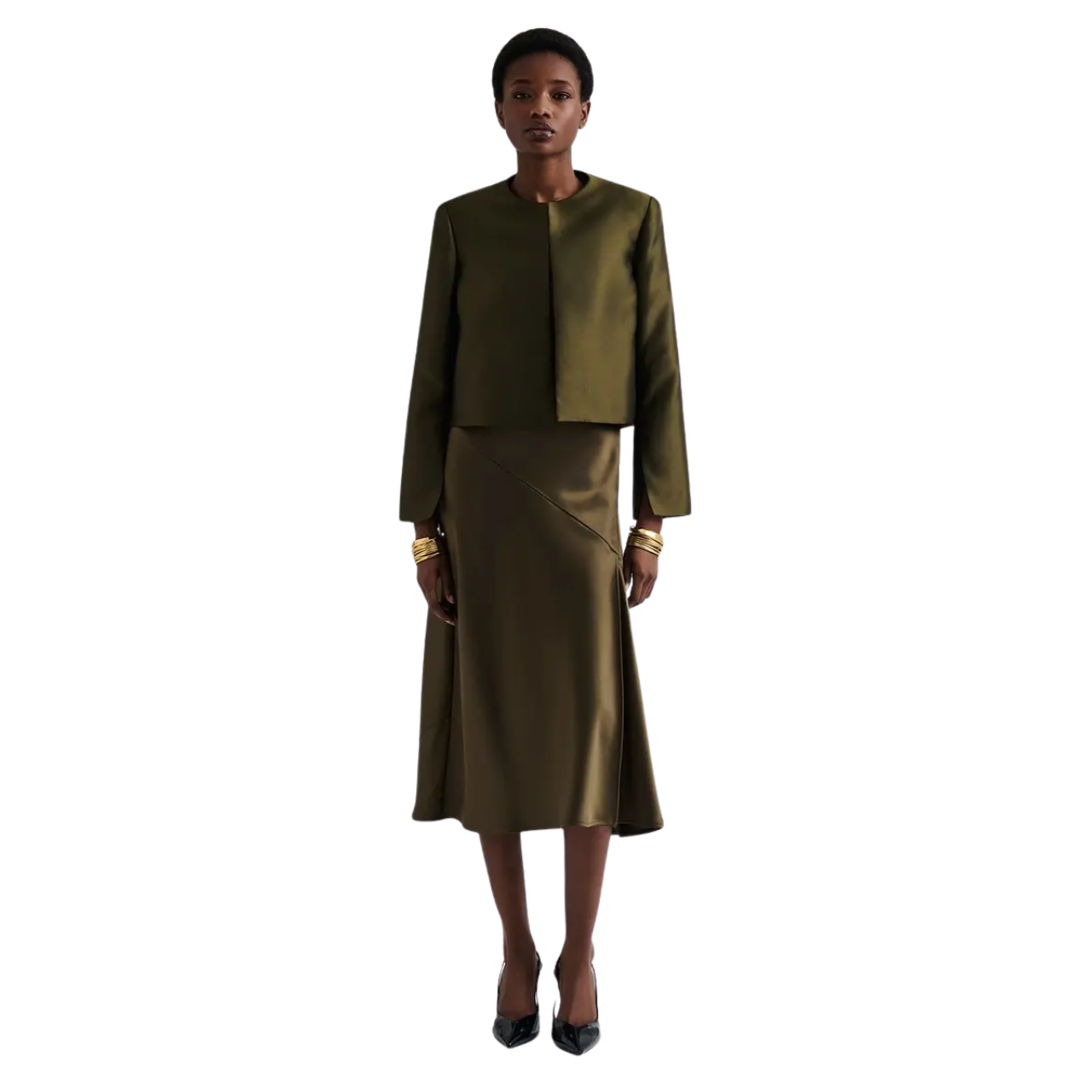 Ruthie Cropped Blouse Olive