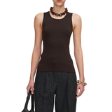 Rana Espresso Silk Stretch Tank Top