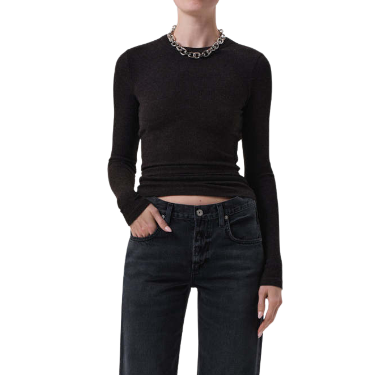 Bina Crewneck Heather Brown