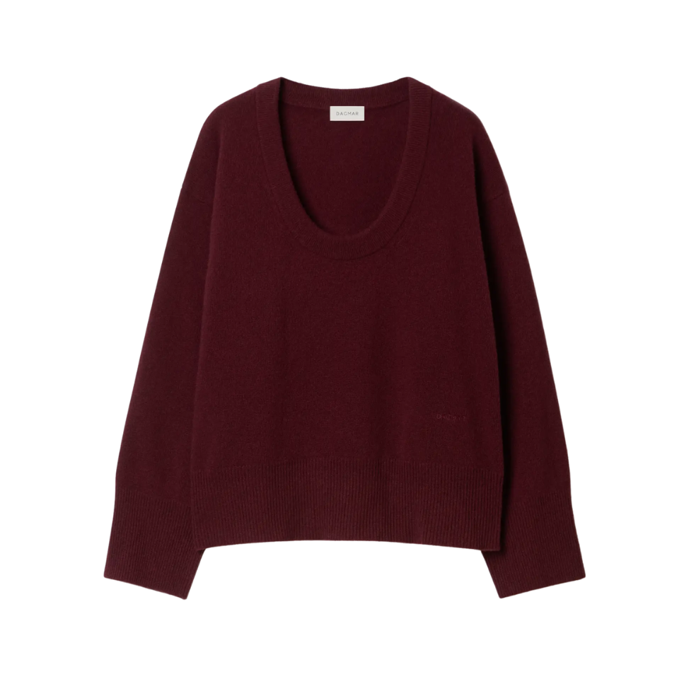 Soft Wool Scoop Knit Burgundy