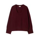Soft Wool Scoop Knit Burgundy