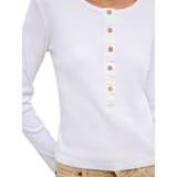 White Henley Top