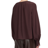 Rina Silk Top Mahogany