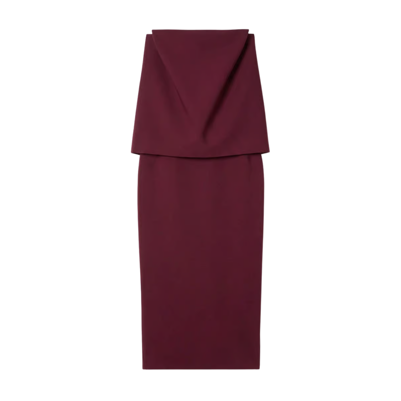Square Slim Dress Burgundy