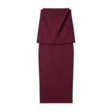 Square Slim Dress Burgundy