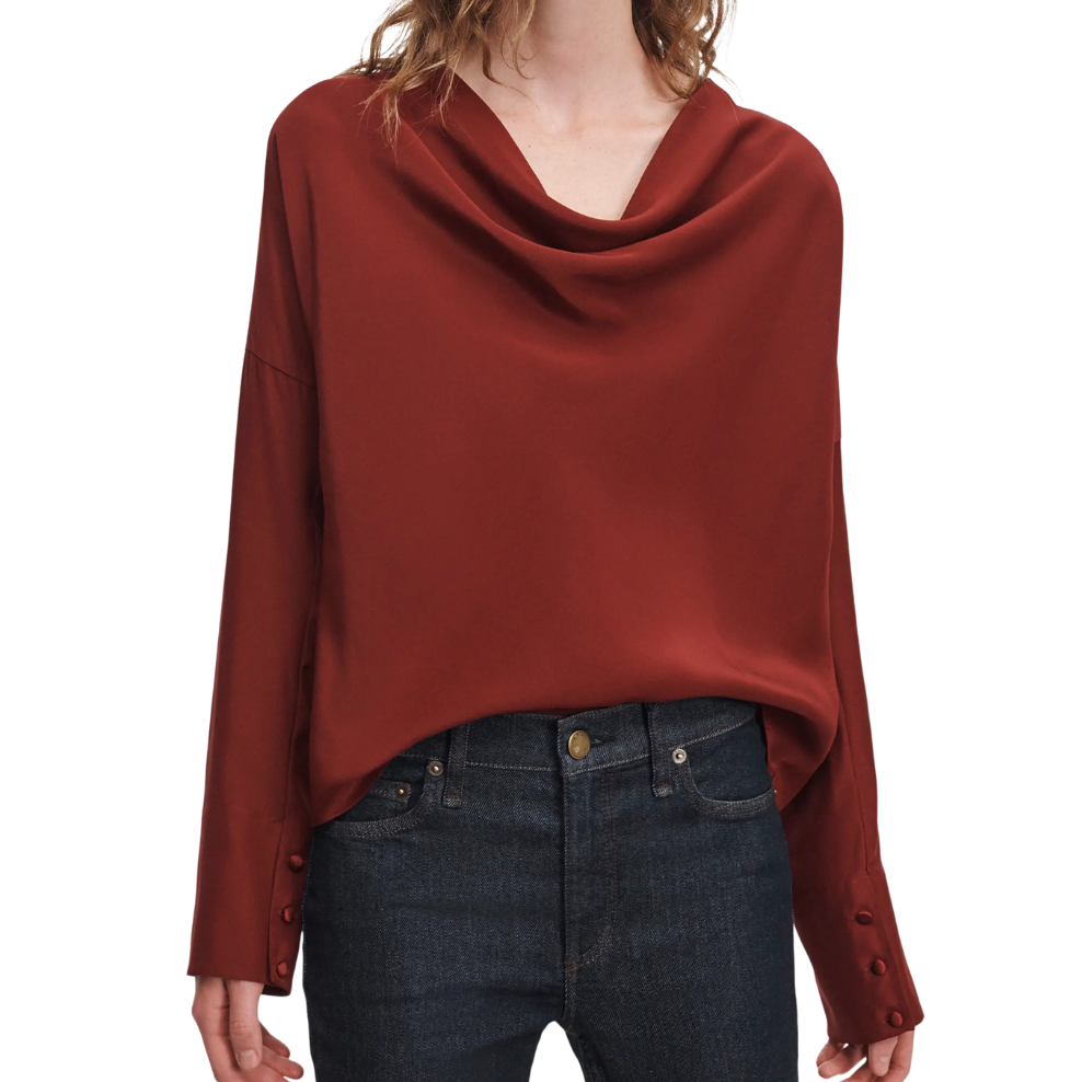 Vinnie Silk Blouse Red