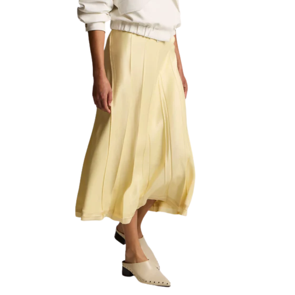 Creased Pleated Skirt Sun Petal