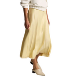 Creased Pleated Skirt Sun Petal