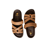Atlas Flat Sandals Hazelnut