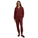 Hawley Half Zip Maroon