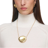 Bean Pendant Necklace Gilded Gold