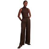 Caley Fitted Rib Tank Coffee Bean