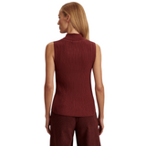 Anastasia Rib Knit Tank Maroon