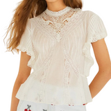 Off-White Blouse With Appliques