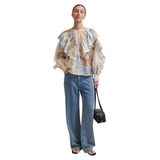 Lugana Frill Blouse Windsurfer