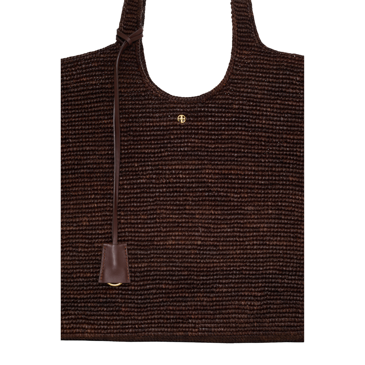 Lili Tote Raphia Dark Brown
