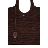 Lili Tote Raphia Dark Brown