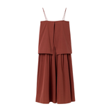 Cotton Strap Dress Red