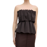 Sculpted Tube Top Brown
