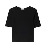 Fitted Rib Tee Black