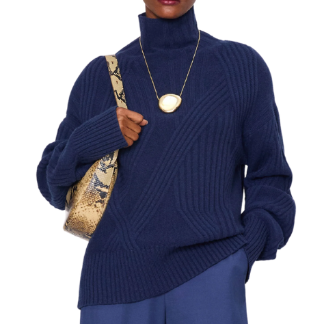 Isabel Soft Wool Rib Jumper Abyss