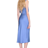 Bar Silk Skirt Storm Blue