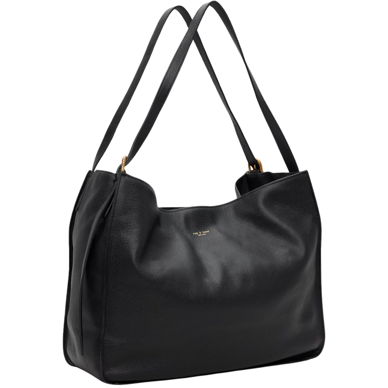 River Tote Black Leather