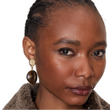 Bean Drop Earrings Dark Horn