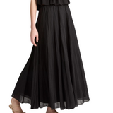 Crinkled Maxi Skirt Black