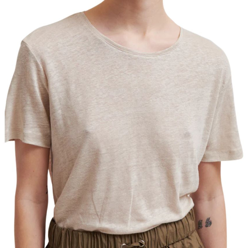 Peony O-Neck Tee Taupe