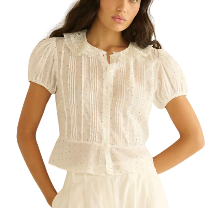 Oleta Top Salt Flock Dot