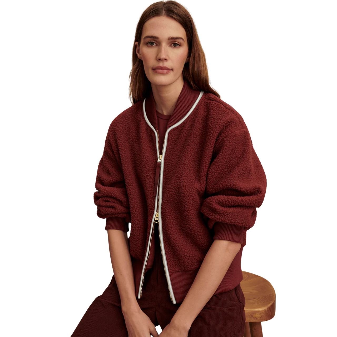 Hansley Fleece jacket Maroon