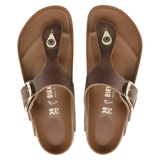 Gizeth Big Buckle Sandals Cognac