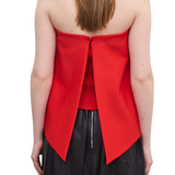 Rouched Tube Top Red