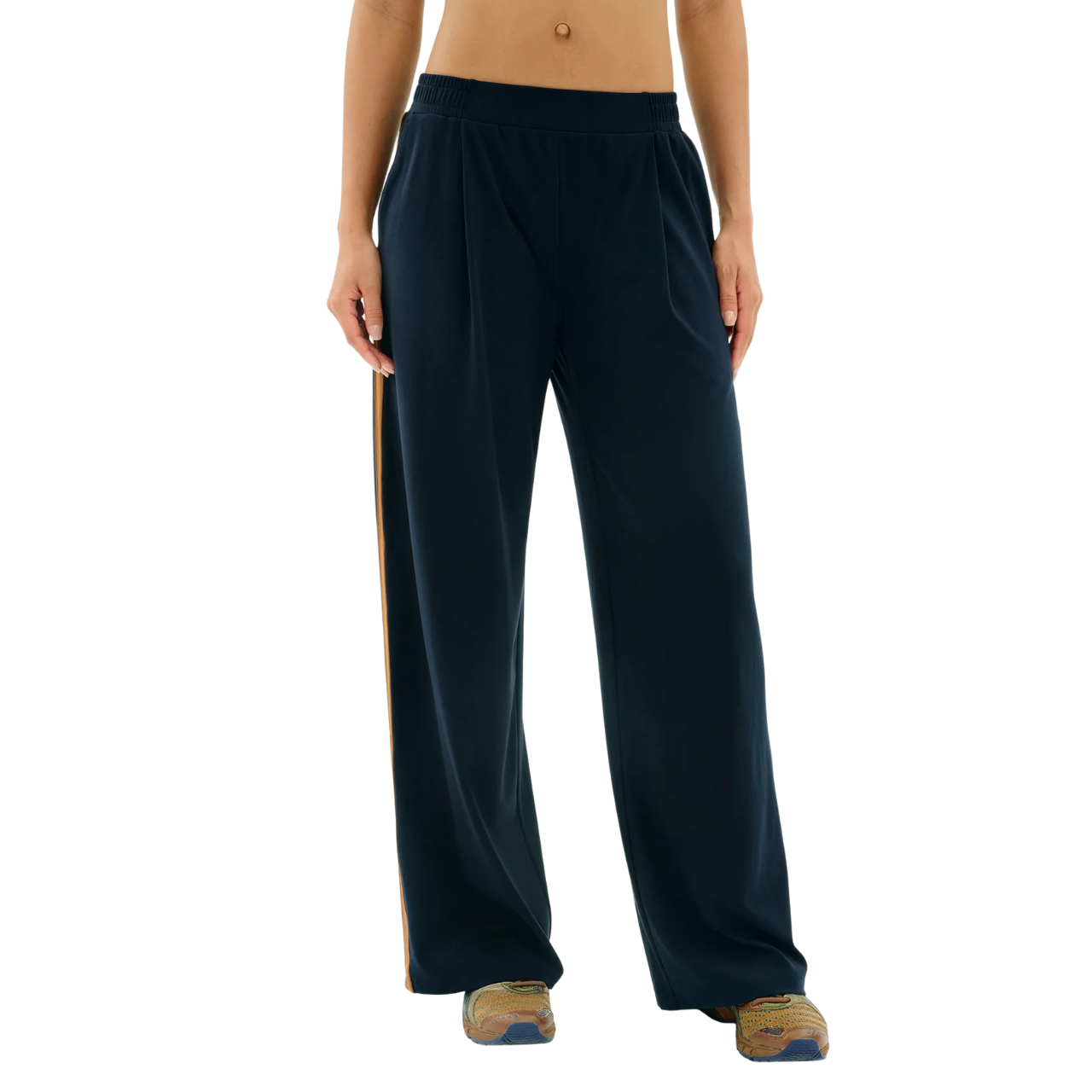 Luca Airweight trouser w/Stripe Indigo Honey