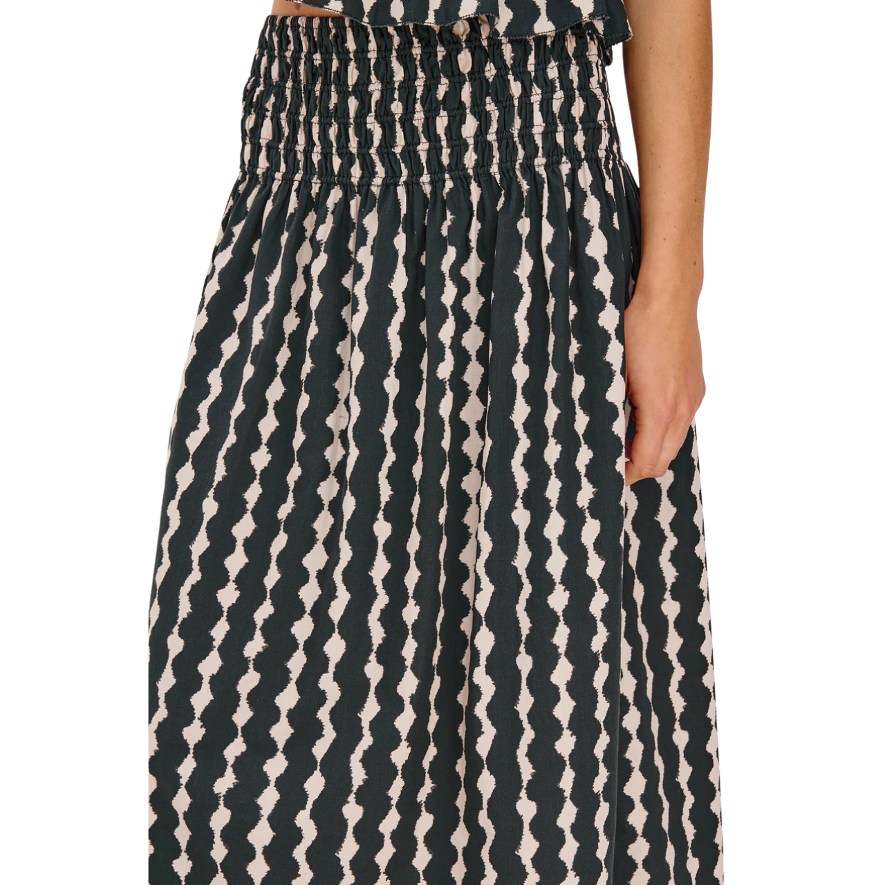 Alessia Skirt Painted noir