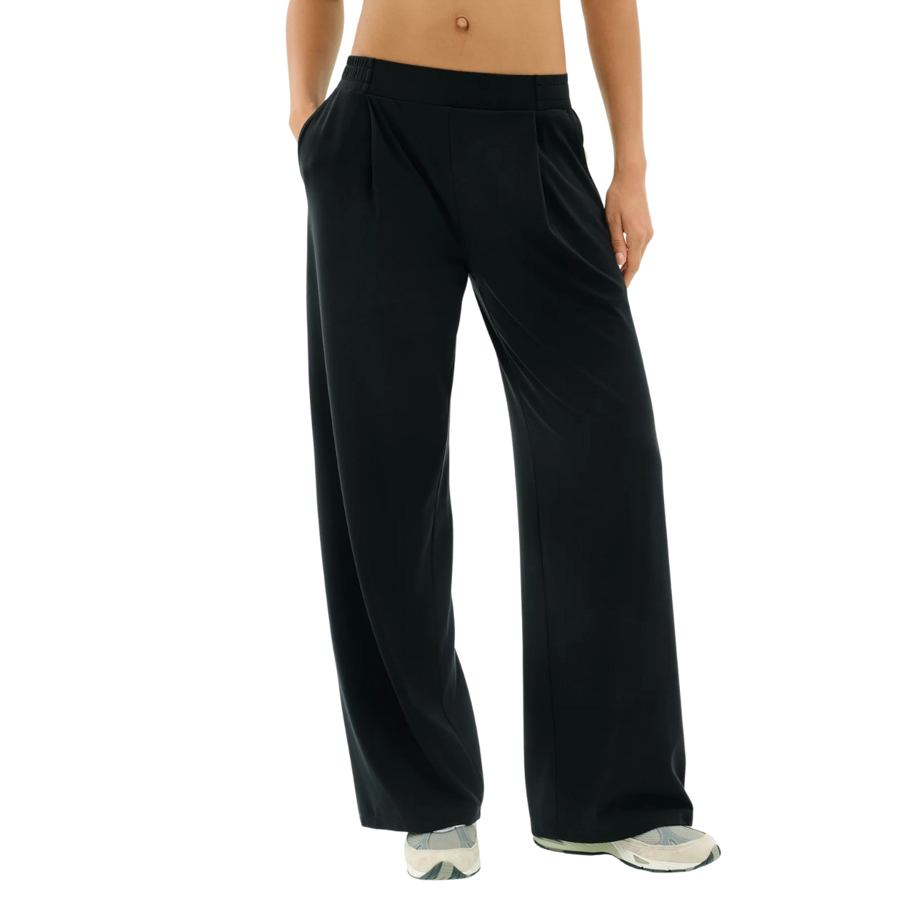 Luca Airweight trouser w/Stripe Black White